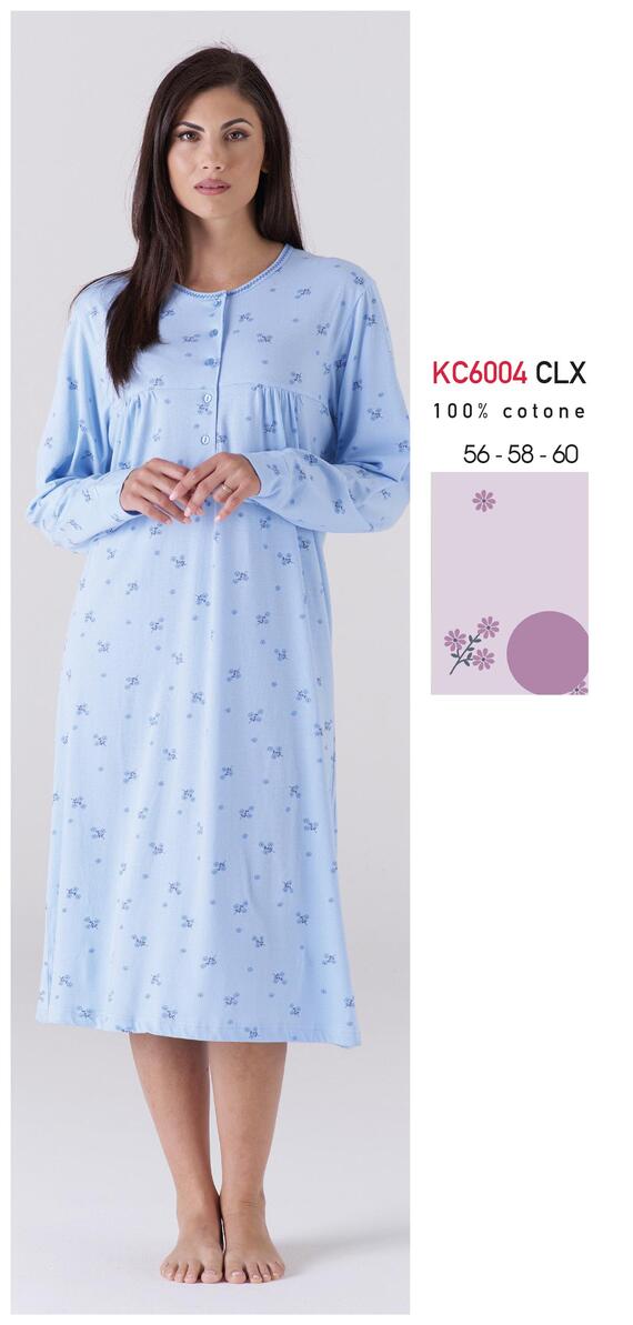 - KC6004 CLX CAMICIA DA NOTTE DONNA CARRE M/L CAL.